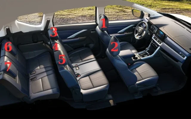 Sơ đồ ghế ngồi xe 7 chỗ